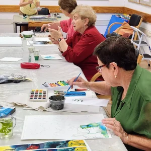 שקיפות זמנית- ציור בצבעי מים